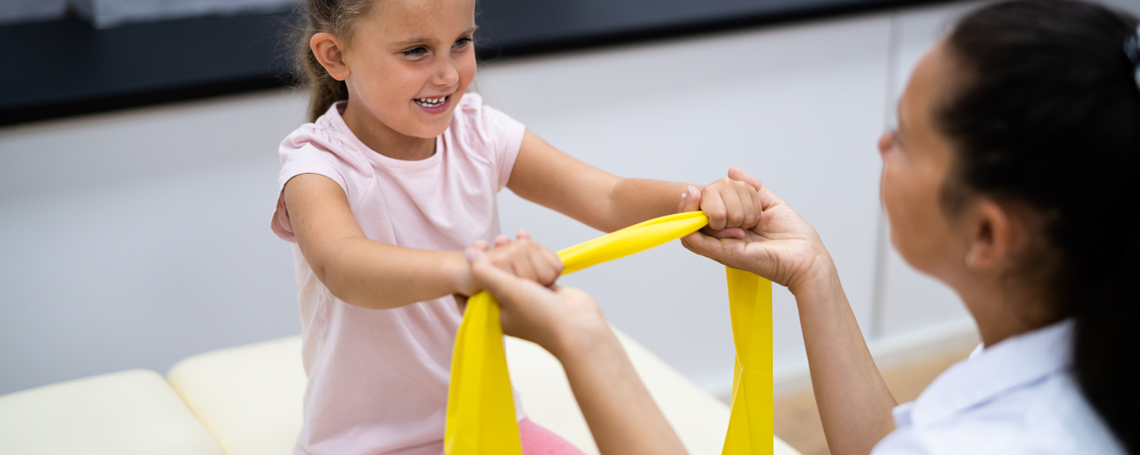 Pediatric Therapy with resistance bands